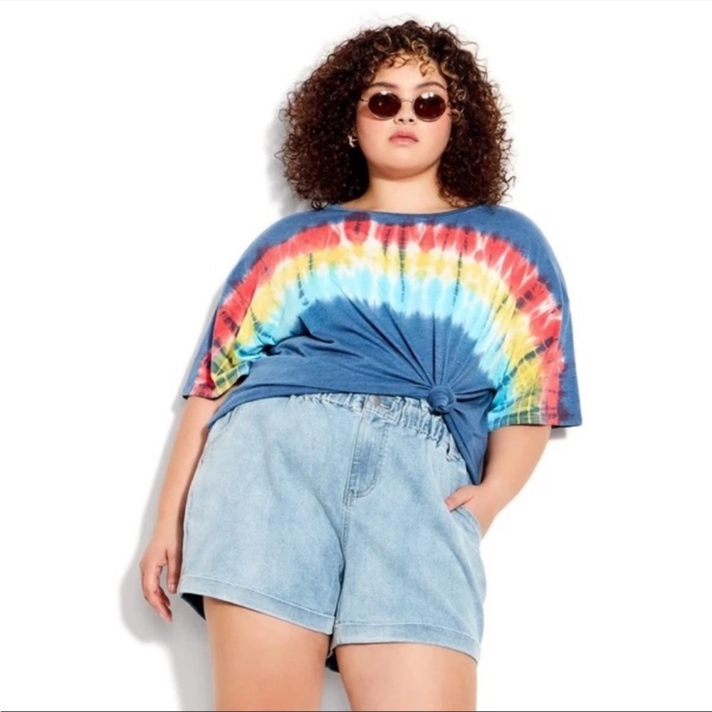 Loralette Tee Rylie crop tie dye shirt size 14/16